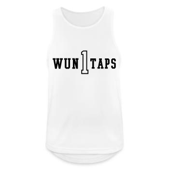 wun1taps - Männer Tank Top atmungsaktiv - Weiß - Vorne - Nick (188cm)