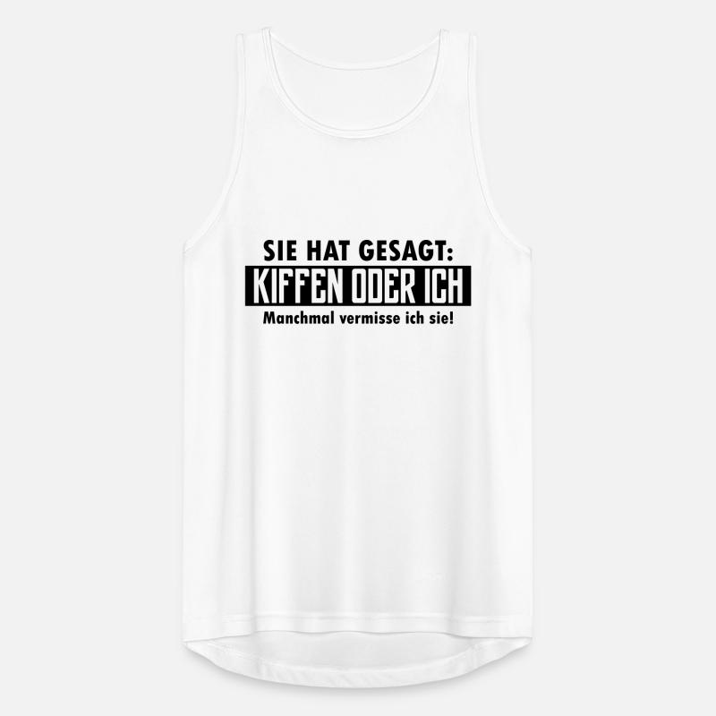 kiffen oder ich Männer Tank Top atmungsaktiv