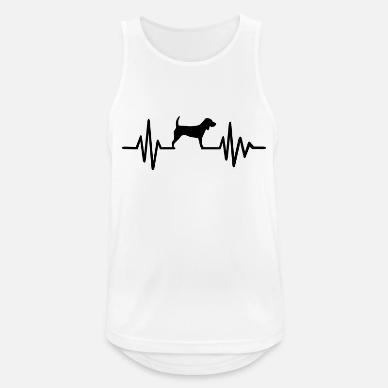 Beagle - Männer Tank Top atmungsaktiv - Weiß