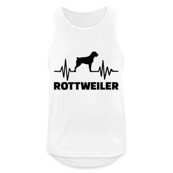 Rottweiler - Débardeur respirant Homme - blanc - Devant - Nick (188cm)