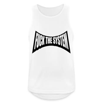 Fuck the punk system - Men's Breathable Tank Top - white - Front - Nick (188cm)