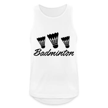 badminton - Männer Tank Top atmungsaktiv - Weiß - Vorne - Nick (188cm)