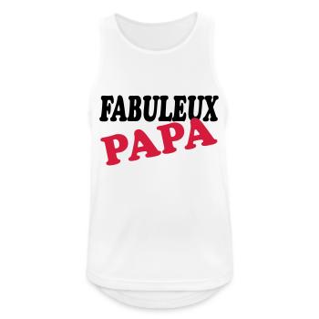 FABULEUX PAPA - Débardeur respirant Homme - blanc - Devant - Nick (188cm)
