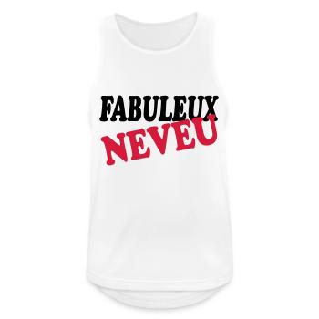 FABULEUX NEVEU - Débardeur respirant Homme - blanc - Devant - Nick (188cm)