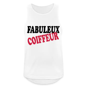 FABULEUX COIFFEUR - Débardeur respirant Homme - blanc - Devant - Nick (188cm)
