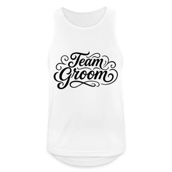Team Groom - Männer Tank Top atmungsaktiv - Weiß - Vorne - Nick (188cm)