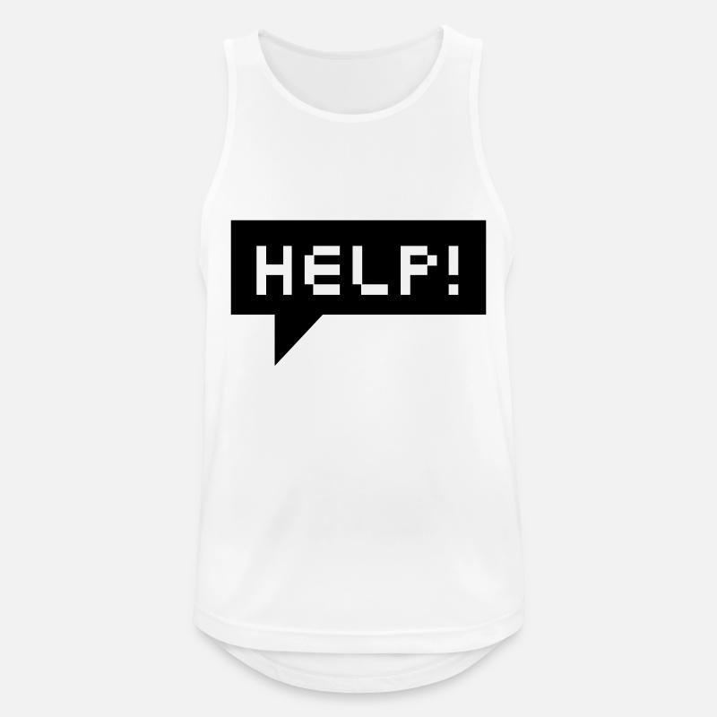 help bubble (b, 1c) - Men's Breathable Tank Top - white