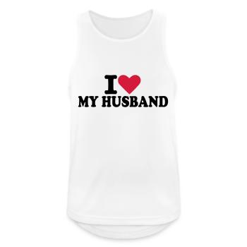Ehemann - Männer Tank Top atmungsaktiv - Weiß - Vorne - Nick (188cm)