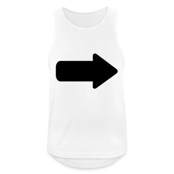 Pfeil - Männer Tank Top atmungsaktiv - Weiß - Vorne - Nick (188cm)