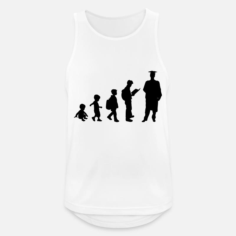 Graduation Evolution - Männer Tank Top atmungsaktiv - Weiß