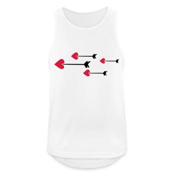 fleche coeur amour cupidon 802 - Débardeur respirant Homme - blanc - Devant - Nick (188cm)