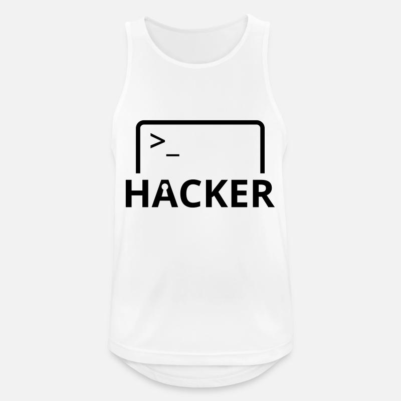 Hacker computer scientist computer programmer - Men's Breathable Tank Top - white