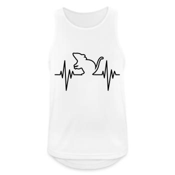 Mouse Pulse - Männer Tank Top atmungsaktiv - Weiß - Vorne - Nick (188cm)