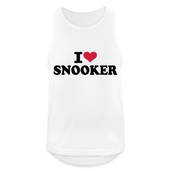 I love Snooker - Débardeur respirant Homme - blanc - Devant - Nick (188cm)