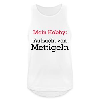 Mettigel - Männer Tank Top atmungsaktiv - Weiß - Vorne - Nick (188cm)