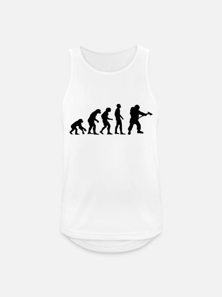 evolution pompier - Débardeur respirant Homme - blanc