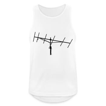 yagi - Männer Tank Top atmungsaktiv - Weiß - Vorne - Nick (188cm)