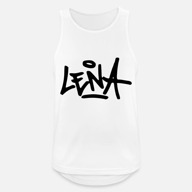 Graffiti Lena - Männer Tank Top atmungsaktiv - Weiß