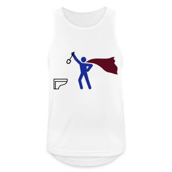 WC Bürste reinigung HEH 3 farb vektor - Männer Tank Top atmungsaktiv - Weiß - Vorne - Nick (188cm)