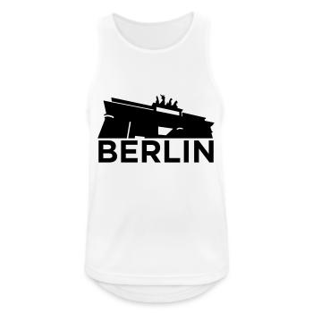 brandenburger tor berlin - Männer Tank Top atmungsaktiv - Weiß - Vorne - Nick (188cm)