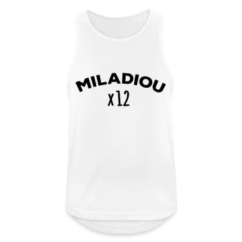 Miladiou 12 Aveyron - Débardeur respirant Homme - blanc - Devant - Nick (188cm)