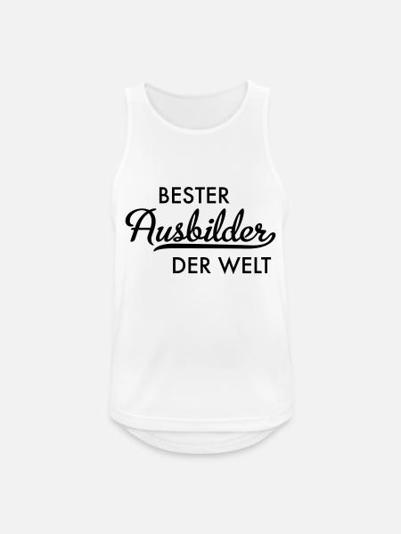 Ausbilder - Männer Tank Top atmungsaktiv - Weiß