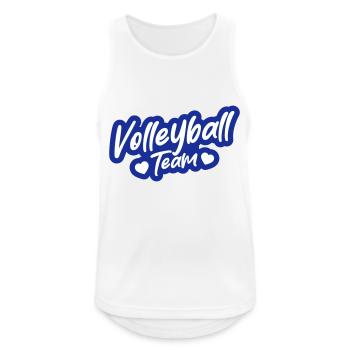 Volleyball Team - Männer Tank Top atmungsaktiv - Weiß - Vorne - Nick (188cm)