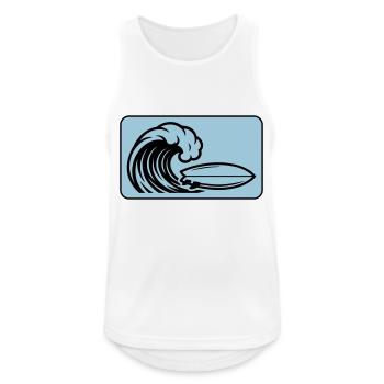 Planche de surf Wave - Débardeur respirant Homme - blanc - Devant - Nick (188cm)