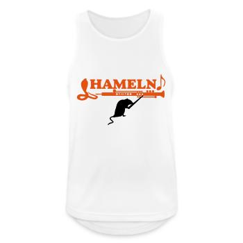 Rattenlehrer / rat teacher (2c) - Männer Tank Top atmungsaktiv - Weiß - Vorne - Nick (188cm)