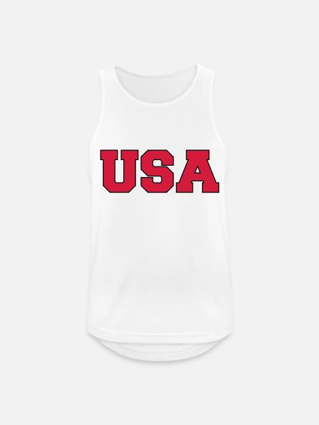 usa - Men's Breathable Tank Top - white