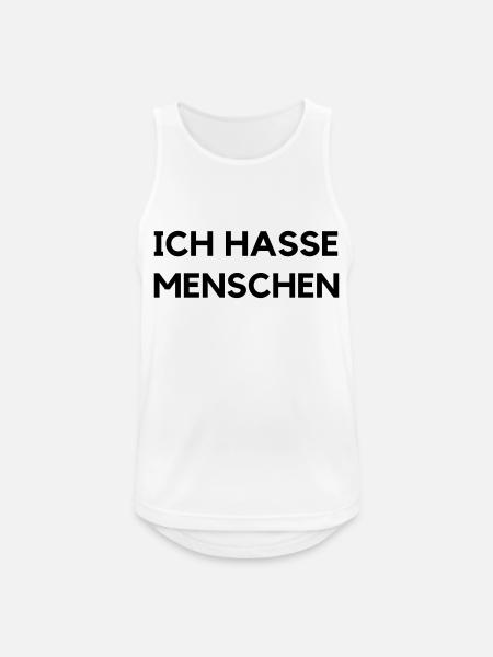ich hasse menschen - Männer Tank Top atmungsaktiv - Weiß