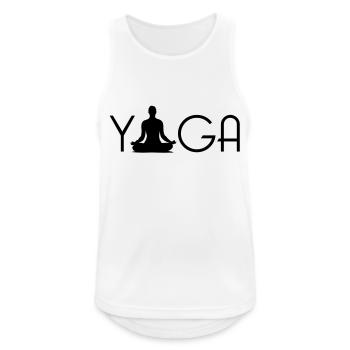 yoga_logo_1___f1 - Männer Tank Top atmungsaktiv - Weiß - Vorne - Nick (188cm)