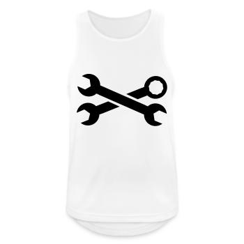 Wrench - Men's Breathable Tank Top - white - Front - Nick (188cm)