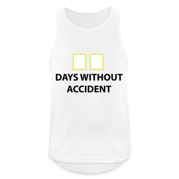days without accident days without accident - Men's Breathable Tank Top - white - Front - Nick (188cm)