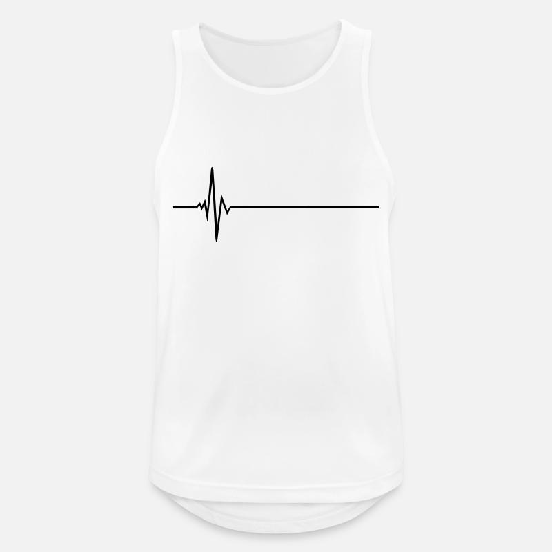 Puls - Frequenz - Männer Tank Top atmungsaktiv - Weiß