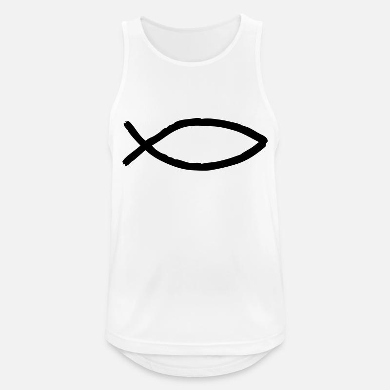 fisch_symbol - Men's Breathable Tank Top - white