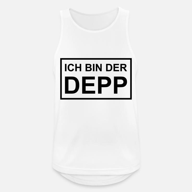 Ich bin der Depp - Schild - Männer Tank Top atmungsaktiv - Weiß