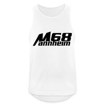 mannheim 68, Mannheim - Männer Tank Top atmungsaktiv - Weiß - Vorne - Nick (188cm)