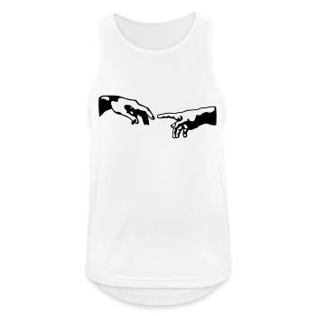 gott hand Hand Gottes - Männer Tank Top atmungsaktiv - Weiß - Vorne - Nick (188cm)