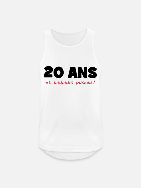 20 ans et toujours puceau ! - Débardeur respirant Homme - blanc