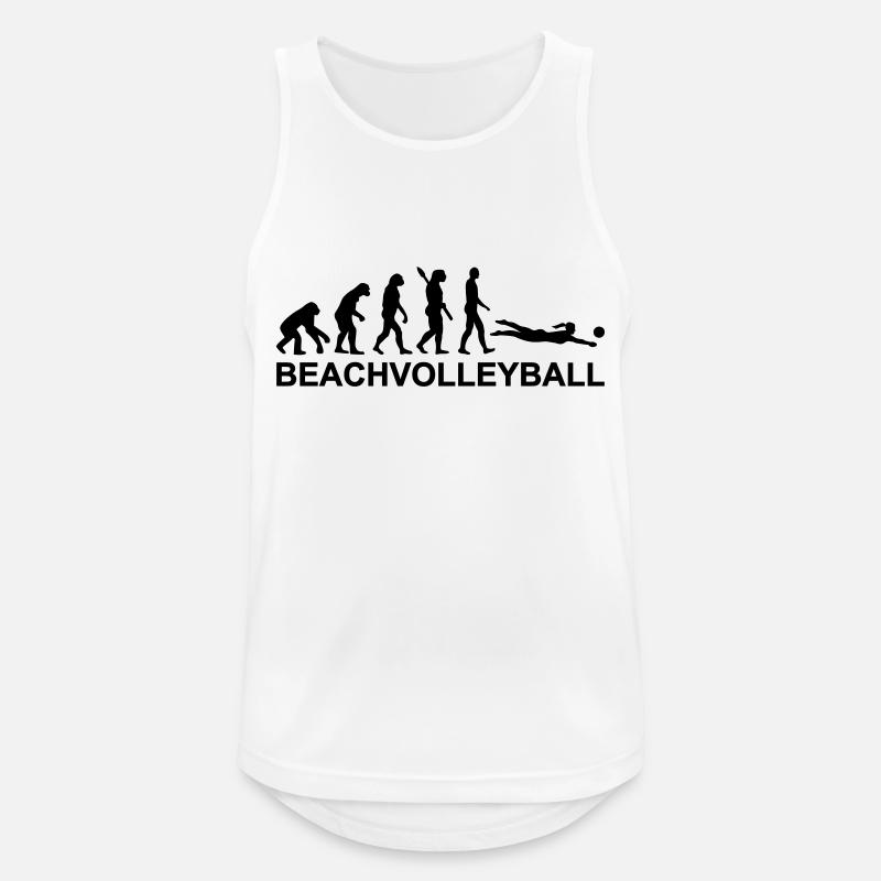 Evolution Beachvolleyball - Männer Tank Top atmungsaktiv - Weiß