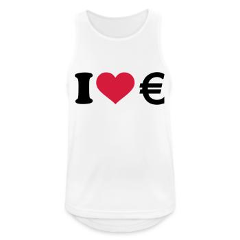 I love Euro - Débardeur respirant Homme - blanc - Devant - Nick (188cm)