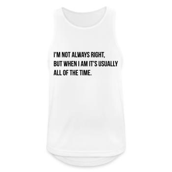 always right - Débardeur respirant Homme - blanc - Devant - Nick (188cm)