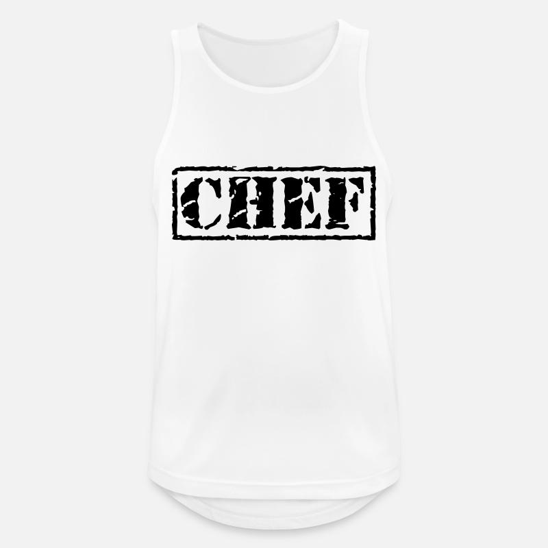 Chef - Männer Tank Top atmungsaktiv - Weiß