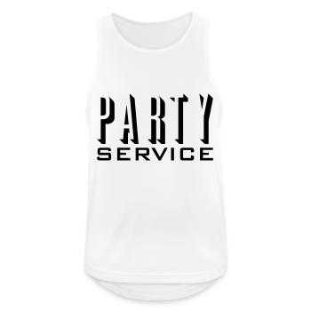 Partyservice / Party service (1c) - Männer Tank Top atmungsaktiv - Weiß - Vorne - Nick (188cm)