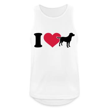 Labrador - Männer Tank Top atmungsaktiv - Weiß - Vorne - Nick (188cm)