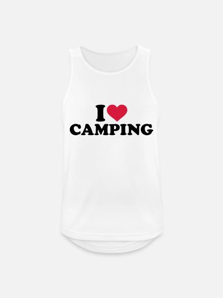 I love Camping - Men's Breathable Tank Top - white