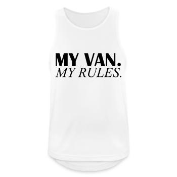 my van my rules - Männer Tank Top atmungsaktiv - Weiß - Vorne - Nick (188cm)