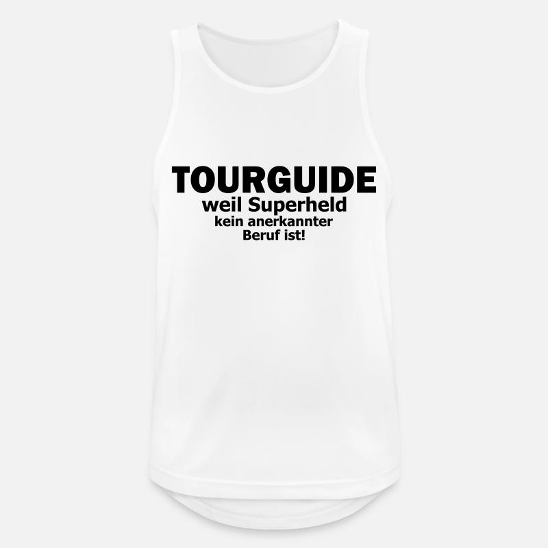 tourguide - Männer Tank Top atmungsaktiv - Weiß