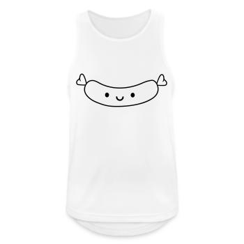 Kleine suesse Wurst - Männer Tank Top atmungsaktiv - Weiß - Vorne - Nick (188cm)